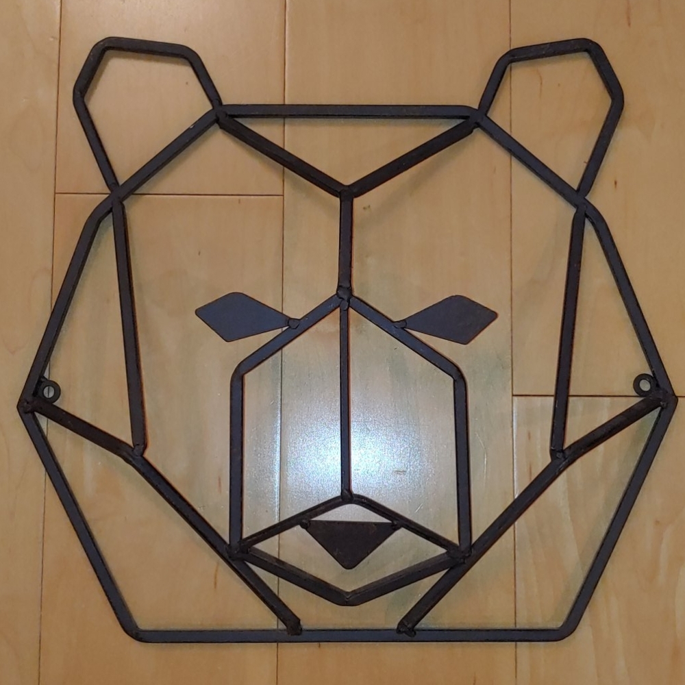 Geometric Bear Shaped Wall Accents